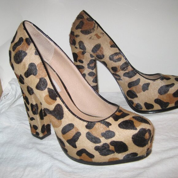 Steve Madden Women's Sarrina Leopard Print Platform Chunky Pumps - 6M US - Picture 5 of 10